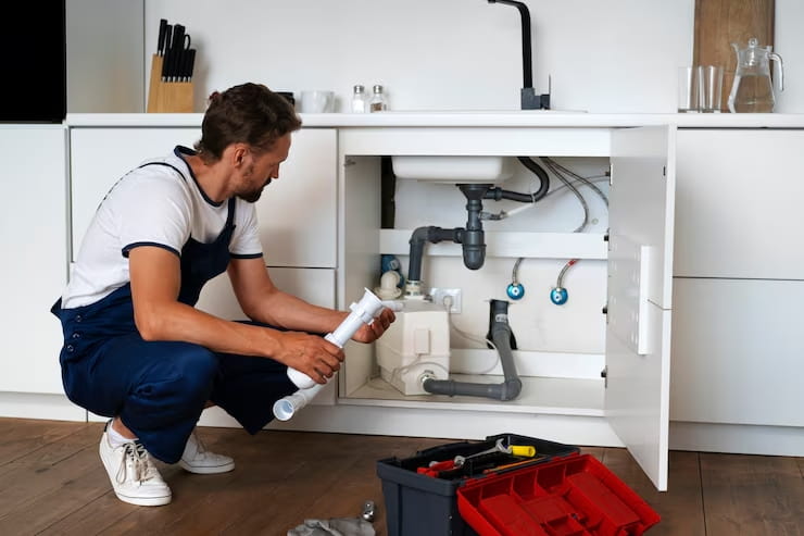 Instalaciones sanitarias en un baño